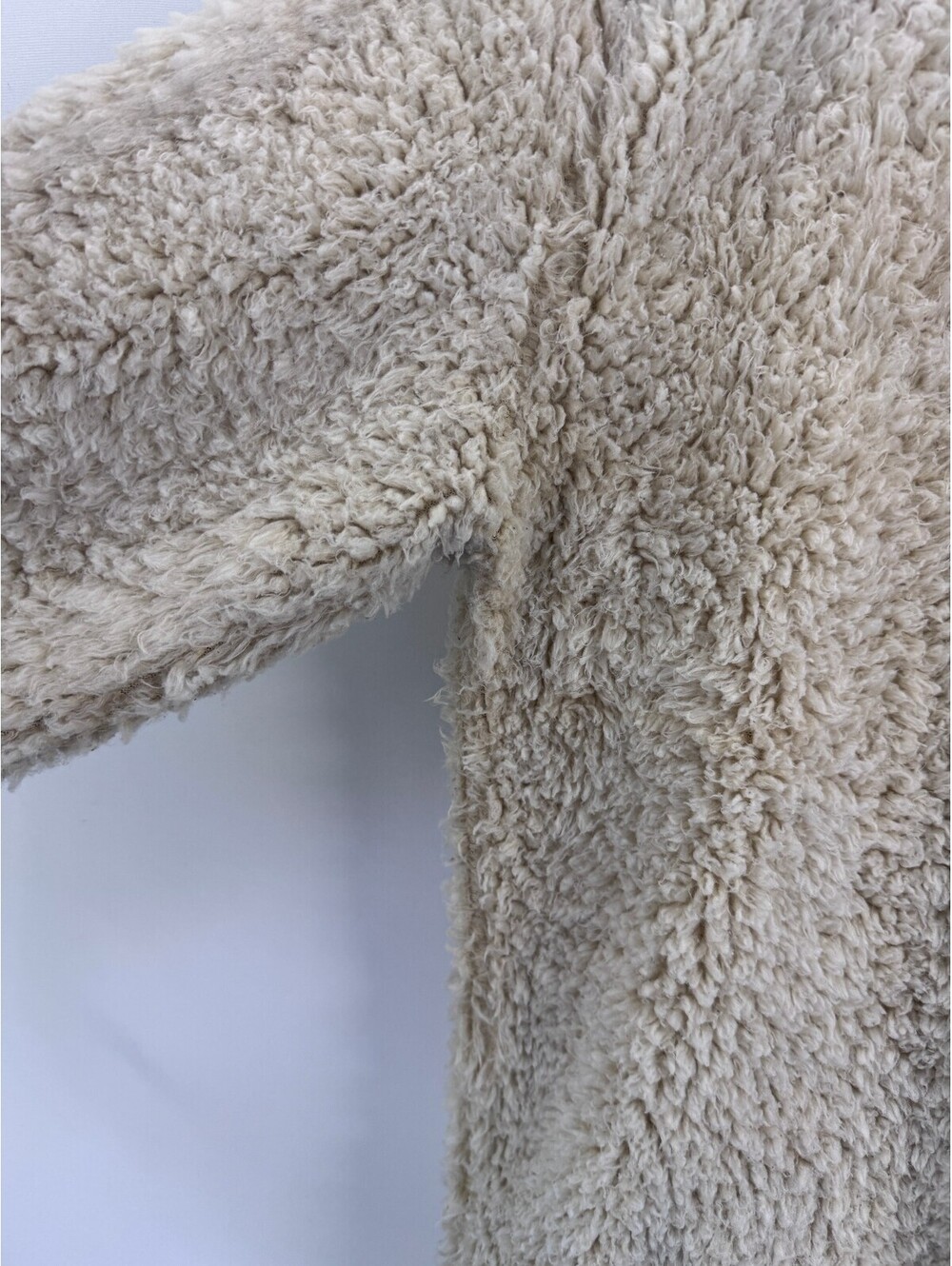 Simply Southern SOFT Sherpa Preppy Pullover Women's M Cream Quarter Zip Fuzzy - Picture 6 of 10